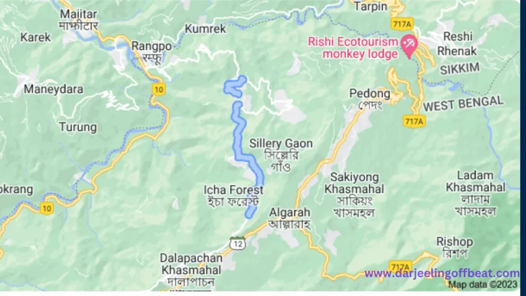 Munsong view point, Kalimpong google map position