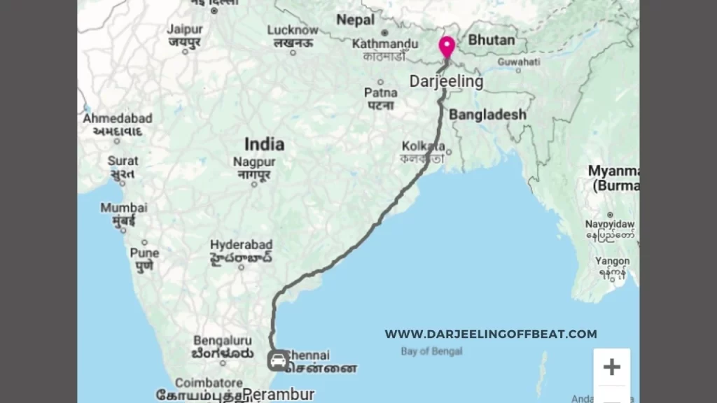 Chennai to Darjeeling Road