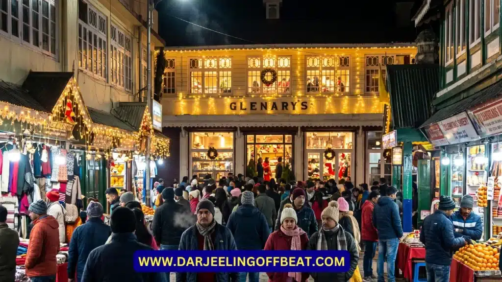 Darjeeling Mall Road on Christmas Eve