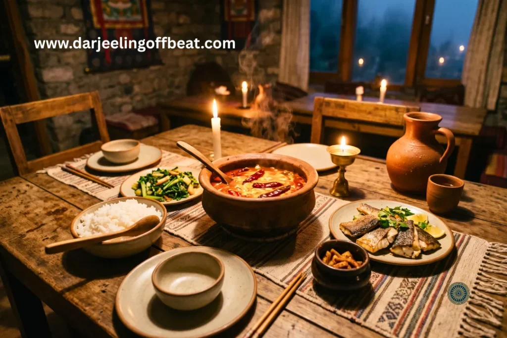 Ema Datshi and Local Food Spread