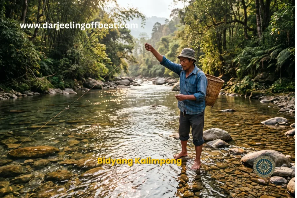 River Fishing Scene